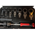 Chei unghiulare cu clichet 6-19mm CrV 20 buc si capete interschimbabile