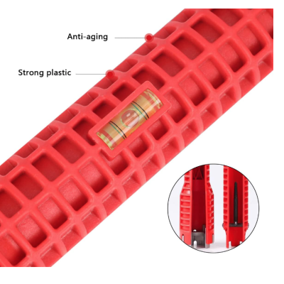 Cheie multifunctionala rosie pentru instalatii sanitare 3 capete interschimbabile