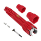 Cheie multifunctionala rosie pentru instalatii sanitare 3 capete interschimbabile
