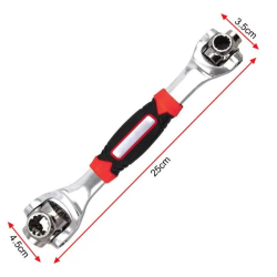 Cheie universala cu clichet multifunctionala reglabila cu 2 capete