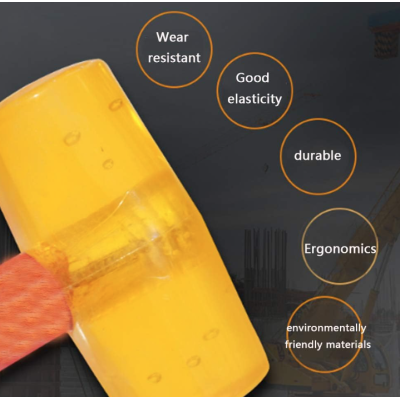 Ciocan pentru gresie/faianta din silicon cu maner lemn