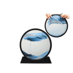 Clepsidra Albastra decorativa cu nisip miscator 17 cm