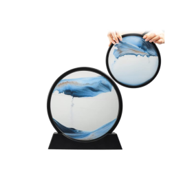 Clepsidra Albastra decorativa cu nisip miscator 17 cm