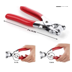 Cleste rosu pentru capsat din metal cu capse incluse si manere antiaderente