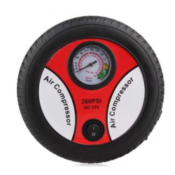 Compresor auto pentru anvelope masini si biciclete in forma de roata