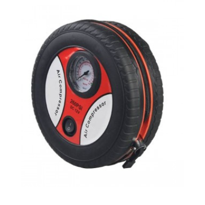 Compresor auto pentru anvelope masini si biciclete in forma de roata