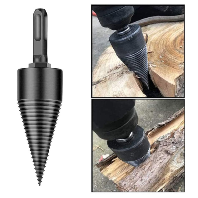 UB Con de spart lemn pentru masina de carotat cu 3 adaptoare 42mm din otel Negru