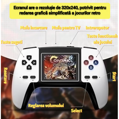 Consola de jocuri video P5 portabila 520 Jocuri Retro display rezolutie 320x240