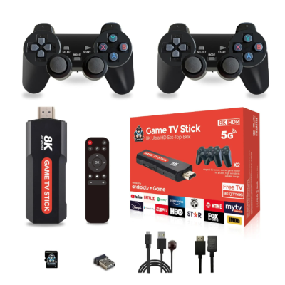 Consola Game TV Stick iesire 8K HDR dimensiune compacta Q9 64 GB