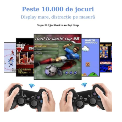 Consola Retro Tip Stick 10.000 de Jocuri Video Instalate 2 Controler Wireless HDMI USB wireless