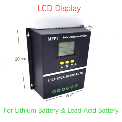 Controler solar 12V/24V/36V/48V 100A display LCD cu 7 moduri de functionare