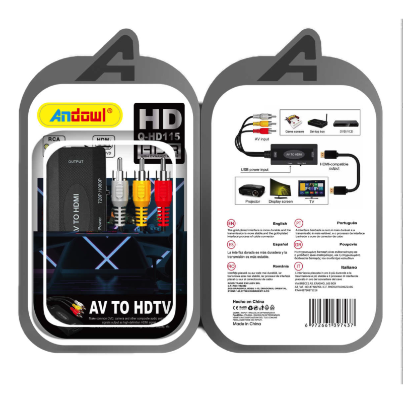 Convertor Video AV to HDTV model HD115