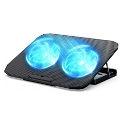 Cooler laptop Q SR03 silentios cu 2 ventilatoare USB negru