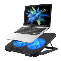 Cooler laptop Q SR03 silentios cu 2 ventilatoare USB negru