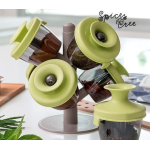 Copacel Spice Rack cu 6 recipiente pentru condimente + suport inclus