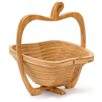 Cos de fructe pliabil in forma de mar din bambus