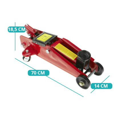 Cric hidraulic tip crocodil capacitate 2 tone Rosu