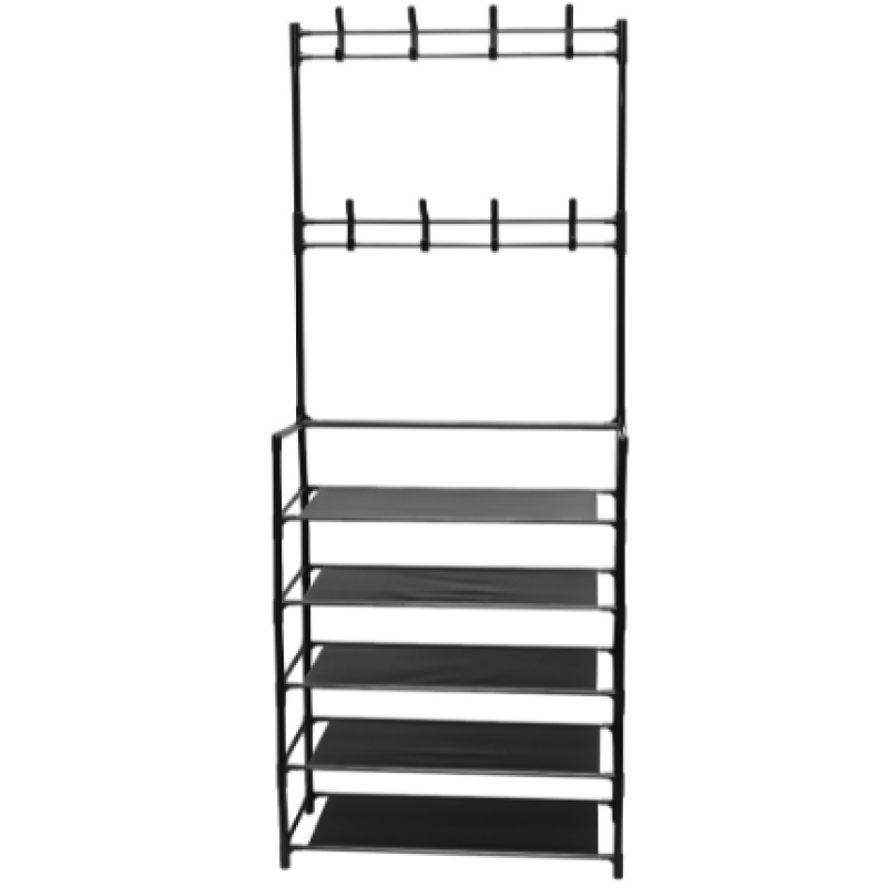 Cuier haine cu suport pantofi 5 rafturi 171x80 cm