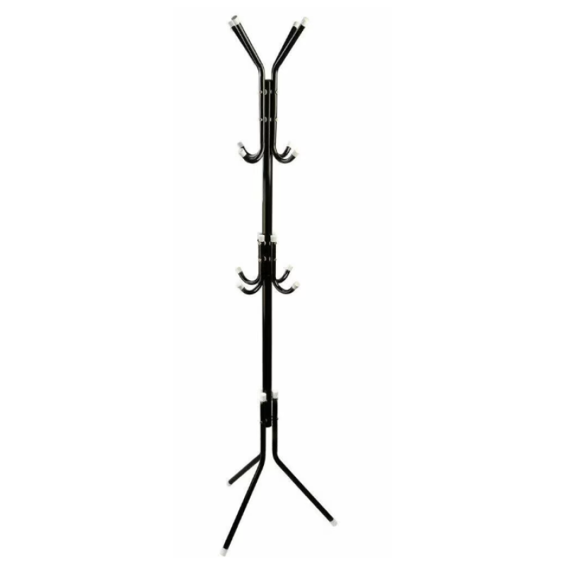 Cuier pentru hol tip pom 3 nivele 12 agatatori metal negru 170 cm negru
