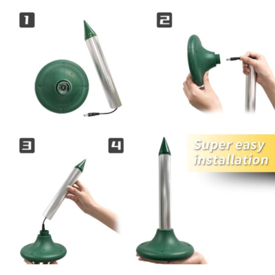 Cutie 2 Aparate ROTUNDE solare cu ultrasunete impotriva cartitelor MJ