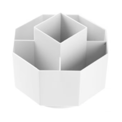 Cutie de depozitare pensule de machiaj rotativ 360 grade 5 compartimente ALBA