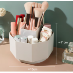 Cutie de depozitare pensule de machiaj rotativ 360 grade 5 compartimente ALBA