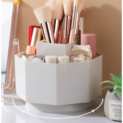 Cutie de depozitare pensule de machiaj rotativ 360 grade 5 compartimente ALBA