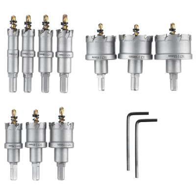 UB Cutie Metalica cu 10 Freze pentru Metal cu Pastile Vidia 16mm-53mm