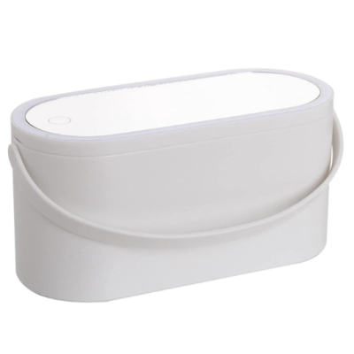 Cutie organizator depozitare farduri pentru calatorie cu oglinda cosmetica