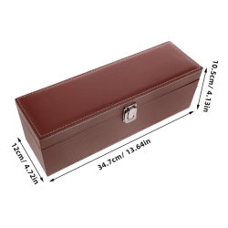 Cutie pentru Vin cu 4 Accesorii Tirbuson taietor capison inel dop metalic PIELE MARO