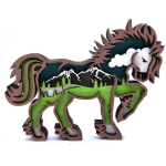 Decoratiune interioara luminoasa forma cal