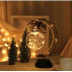 Decoratiune luminoasa semi-luna cu glob