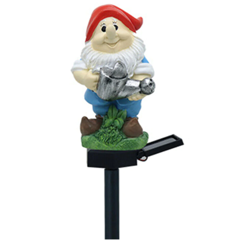 Decoratiune solara figurina pitic cu stropitoare pentru gradina