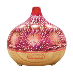 Difuzor Aromaterapie 3D capacitate 500 ml lumini LED multicolore model artificii