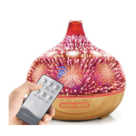 Difuzor Aromaterapie 3D capacitate 500 ml lumini LED multicolore model artificii