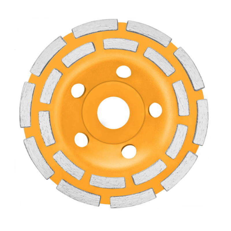 Disc diamantat 125 mm cu 2 randuri segmente pentru slefuit suprafete beton mozaic marmura