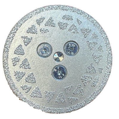 Disc diamantat galvanizat 2 fete diametru 65 mm prindere M14