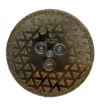 Disc diamantat galvanizat 2 fete diametru 65 mm prindere M14