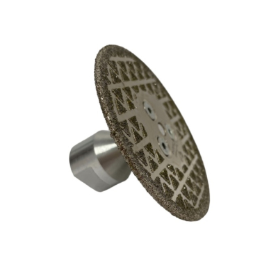 Disc diamantat galvanizat 2 fete diametru 65 mm prindere M14