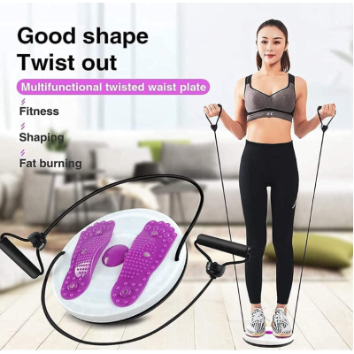 Disc rotativ de fitness cu corzi elastice