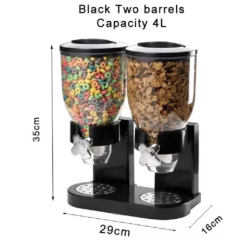 DIspenser Cereale Dublu 2 x 2 L dimensiune 29x16x35 Cm