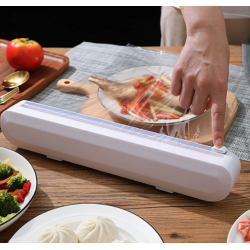 Dispenser pentru folia alimentara cu lama de taiere alb