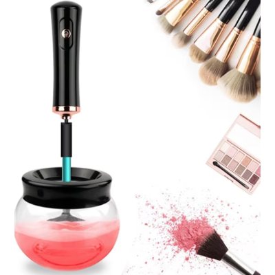 Dispozitiv curatare pensule machiaj cu uscator automat functie rotativa