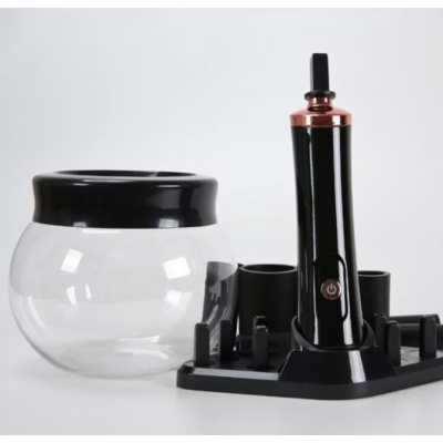 Dispozitiv curatare pensule machiaj cu uscator automat functie rotativa