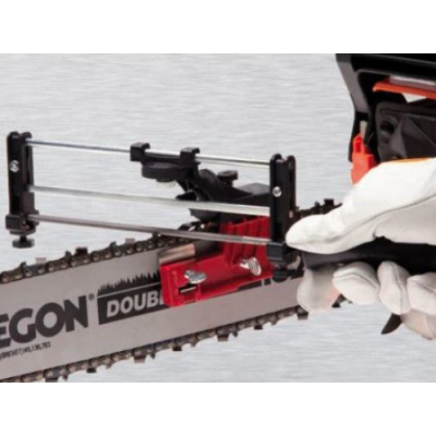 Dispozitiv de ascutit lanturi drujba cu fixare pe lama, dispozitiv manual