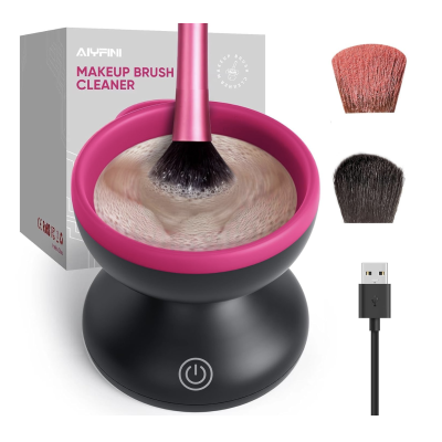 Dispozitiv electric rotativ pentru curatare pensule makeup incarcare usb