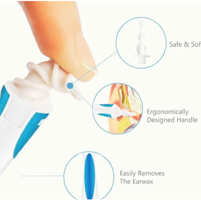 Dispozitiv pentru curatarea urechilor 16 varfuri din silicon pentru igiena adecvata si sanatatea urechii