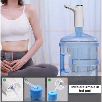 Dozator Automat De Apa ZSW C05 Alimentare USB 1200 Ma Alb