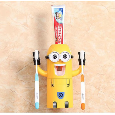Dozator Minion pasta de dinti si suport periute