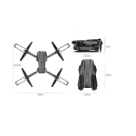 Drona E99 Pro Pliabila Camera Dubla Telecomanda 3 moduri viteza Bateria 1800 Mha HPV 2.4G